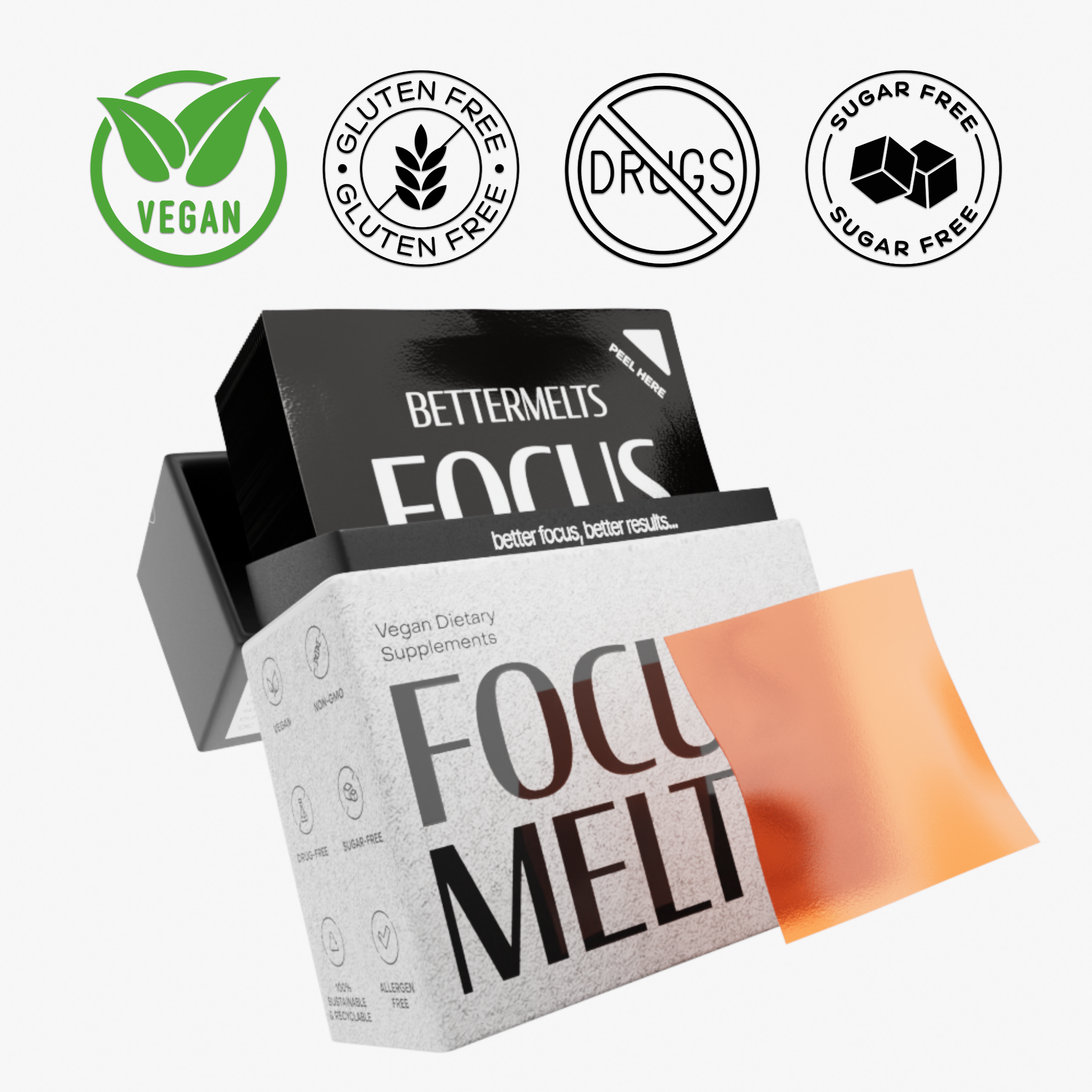 Focus Melts | Fast-Acting Nootropics for Near-Instant Clarity & Calm