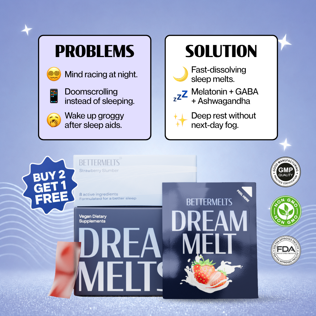 Dream Melts | Rapid Sleep Support, Fall Asleep Fast, No Grogginess