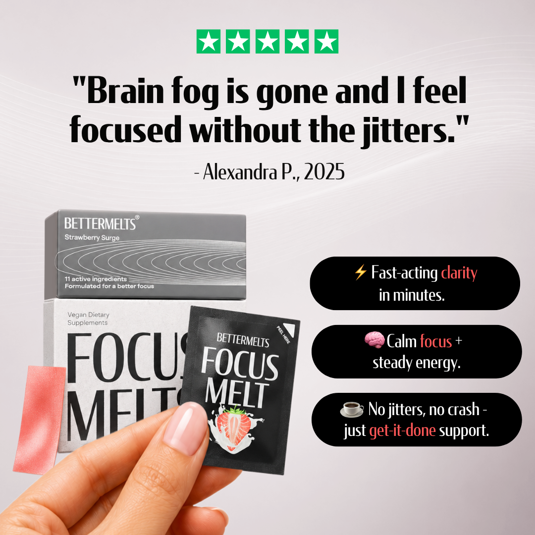 Focus Melts | Fast-Acting Nootropics for Near-Instant Clarity & Calm