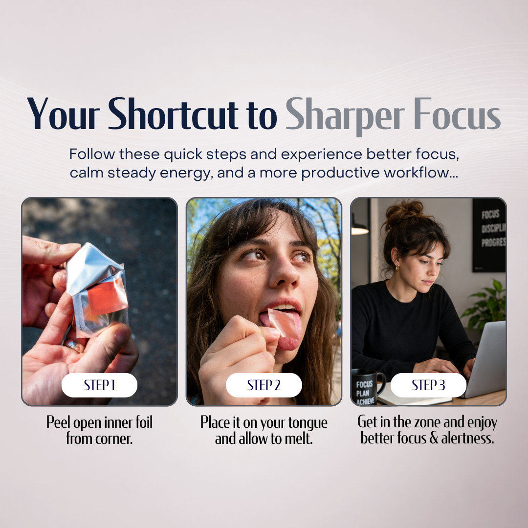 Focus Melts | Fast-Acting Nootropics for Near-Instant Clarity & Calm