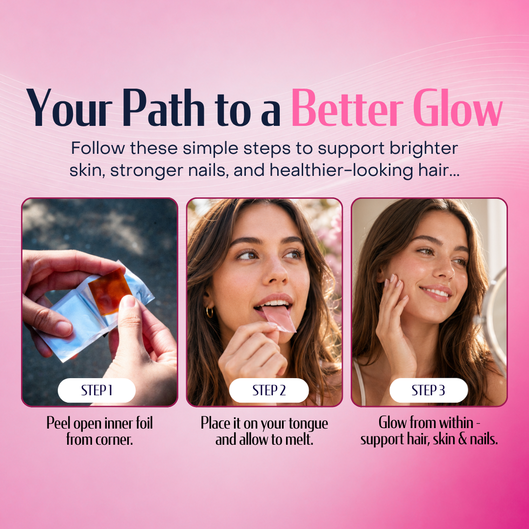 Glow Melts | Beauty Vitamins for Healthier Hair, Skin & Nails