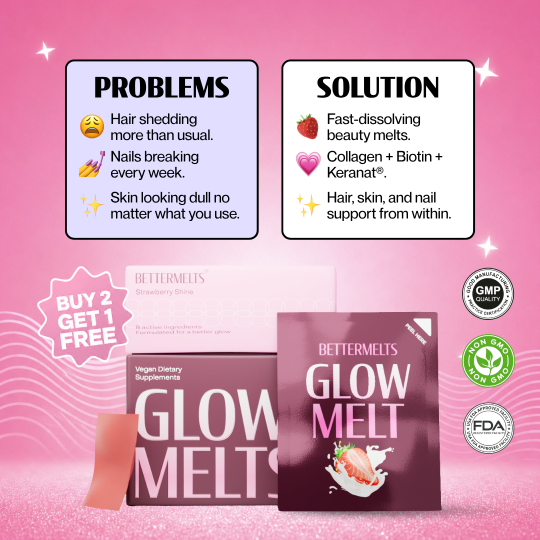 Glow Melts | Beauty Vitamins for Healthier Hair, Skin & Nails