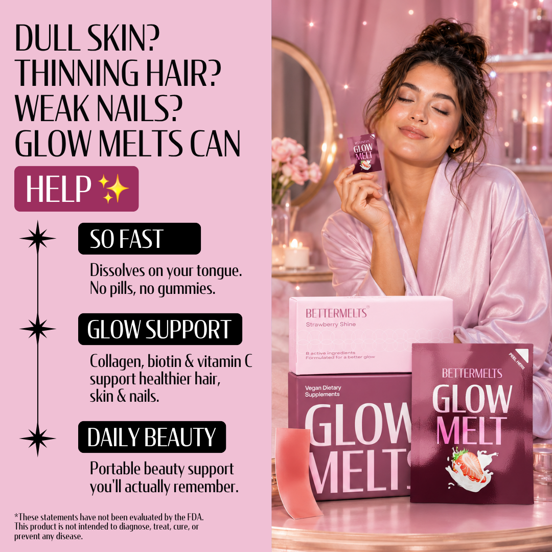 Glow Melts | Beauty Vitamins for Healthier Hair, Skin & Nails